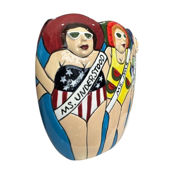 Pageant Ladies Fun Colorful Vase by Funseekers Westland Giftware - Picture 4 of 10